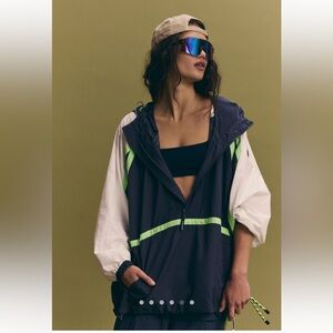 FP Movement Care FP Like The Wind Logo Jacket in Midnight Navy Combo